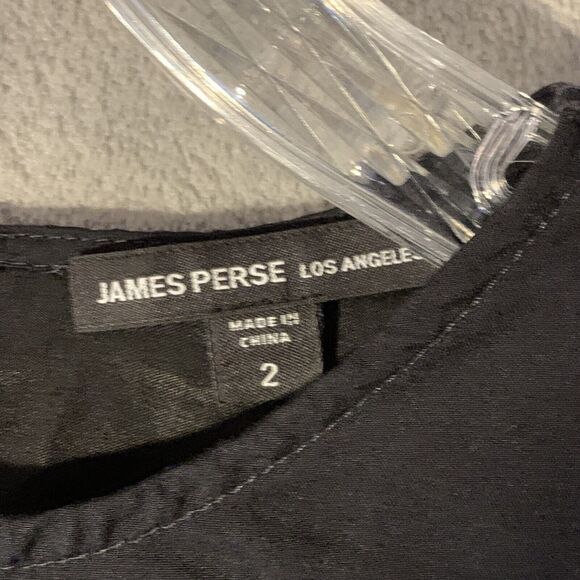 Standard James Perse Women’s Top Sz 2 Pullover Tunic Medium Black Modal Cupro - Picture 3 of 12